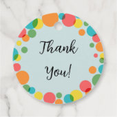 水玉模様カラフルボーイズ写真誕生日 フェイバータグ (裏面)