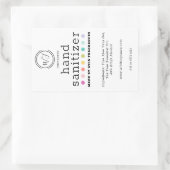 水玉模様カラフルラージハンドサニタイザソープ 長方形シール (バッグ)