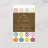 水玉模様カラフル名刺 名刺 (裏面)