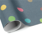 水玉模様カラフル鮮やか快活 ラッピングペーパー (ロールコーナー)