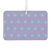 水玉模様カーエアフレッシュナー（ラベンダー&アクア） カーエアーフレッシュナー (裏面)