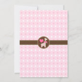 水玉模様キリンベビー写真誕生発表 案内状 (裏面)