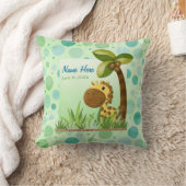 水玉模様キリン形容認枕 クッション (ブランケット)