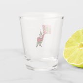 水玉模様ギフトショットガラス付き澄ん小妖精や小人 ショットグラス (裏面)