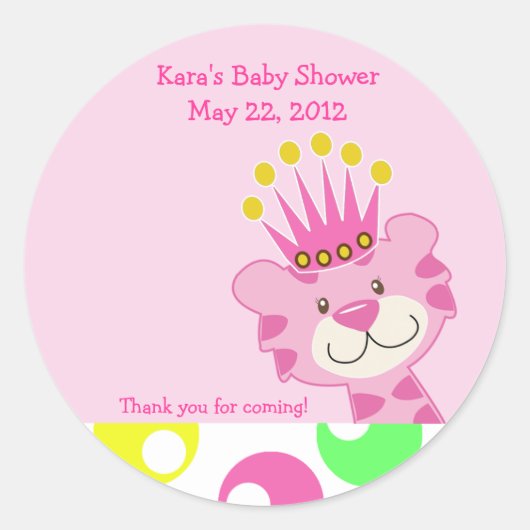 水玉模様クイーンオブザジャングルカスタムの人気ステッカー ラウンドシール (正面)