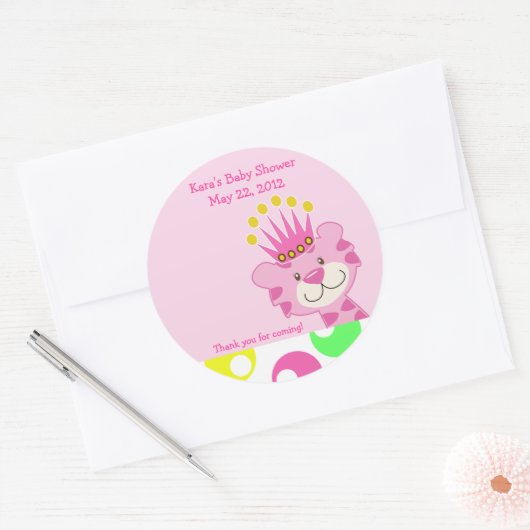 水玉模様クイーンオブザジャングルカスタムの人気ステッカー ラウンドシール (封筒)