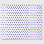 水玉模様クラシックパープル誕生日パーティー ラッピングペーパー (フラット)