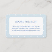 水玉模様クラシックベビー用ベビーシャワー本 エンクロージャーカード (正面)