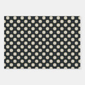 水玉模様クラシックホワイトレッドブラックタイコレクション ラッピングペーパーシート (正面)