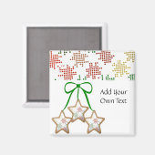 水玉模様クリスマスクッキー マグネット (正面/裏面)