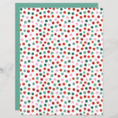 水玉模様クリスマスクラフト紙 (正面/裏面)