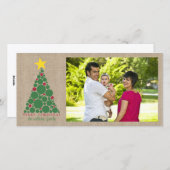水玉模様クリスマスツリー シーズンカード (正面/裏面)