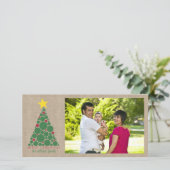 水玉模様クリスマスツリー シーズンカード (スタンド正面)