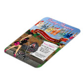 水玉模様クリスマス通りシーンベビーシャワー マグネット (左側)