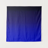 水玉模様グラデーション海軍の黒い色の濃いプリント タペストリー (正面)