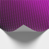 水玉模様グラデーション紫色の黒い色の濃いプリント ラッピングペーパー (角)