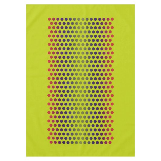 水玉模様グラデーション緑の赤い青+アイディア テーブルクロス (正面)