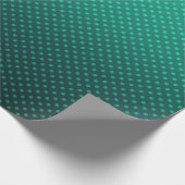 水玉模様グラデーション緑の黒の色の濃いプリント ラッピングペーパー (角)