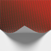 水玉模様グラデーション赤い黒い色の濃いプリント ラッピングペーパー (角)