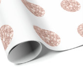 水玉模様グリッターホワイトスパーク金ゴールド結婚ブライダル ラッピングペーパー (ロールコーナー)