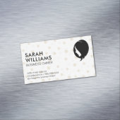 水玉模様グリッター |女性の髪 マグネット名刺 (インサイチュ)