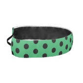 水玉模様グリーンとブラックパターン アスレチックヘッドバンド (左)