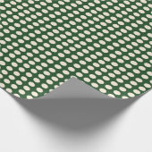 水玉模様グリーンアイボリーカラー水玉模様 ラッピングペーパー (角)