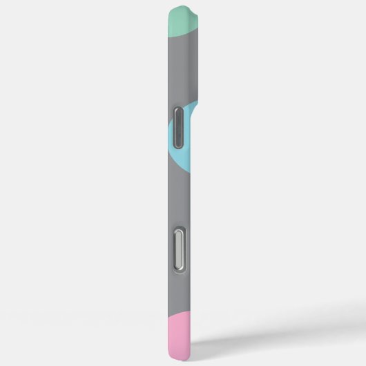 水玉模様グレーソフトピンクグリーンブルーオレンジシック Case-Mate iPhoneケース (裏面 / 右)