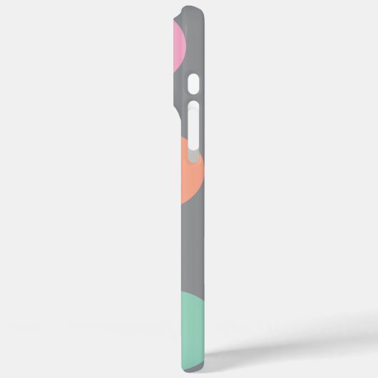 水玉模様グレーソフトピンクグリーンブルーオレンジシック Case-Mate iPhoneケース (裏面 / 左)