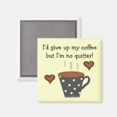 水玉模様コーヒーマグとコーヒーことわざ マグネット (正面/裏面)