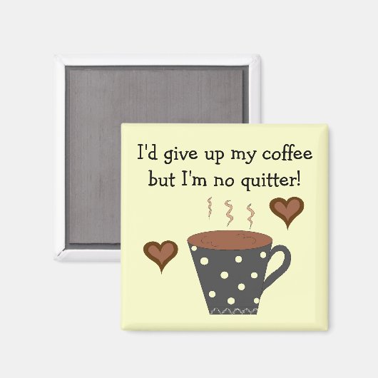 水玉模様コーヒーマグとコーヒーことわざ マグネット (正面/裏面)