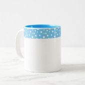 水玉模様コーヒーマグ ツートーンマグカップ (正面左)