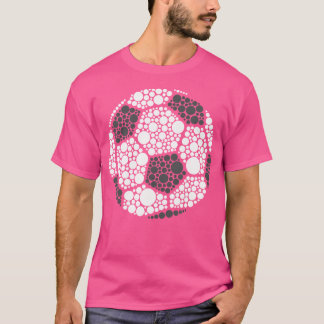 水玉模様サッカーサッカーサッカーラバーハッピードットデイスポール Tシャツ