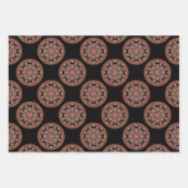 水玉模様サファリサンセットボヘミアンスター秋曼荼羅 ラッピングペーパーシート (正面)