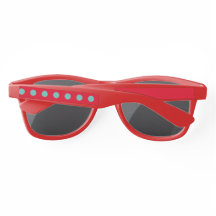 水玉模様サングラス（レッド&アクア）