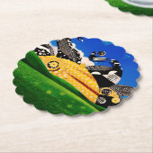 水玉模様サン！ ペーパーコースター (アングル)