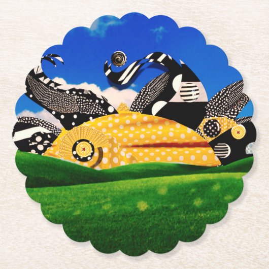 水玉模様サン！ ペーパーコースター (正面)