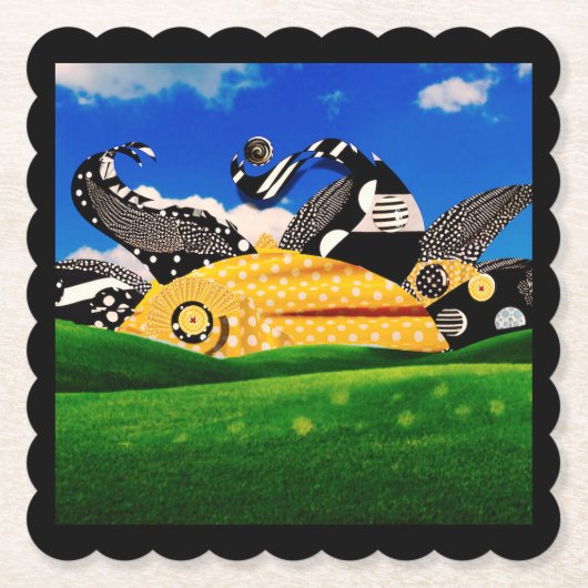 水玉模様サン！ ペーパーコースター (正面)