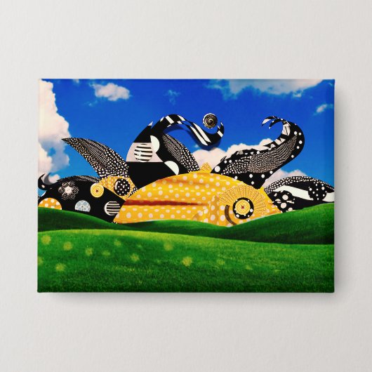 水玉模様サン！ 缶バッジ (正面)