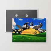 水玉模様サン！ 缶バッジ (正面/裏面)