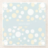 水玉模様サークルパステルパターン ガラスコースター (裏面)