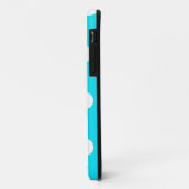 水玉模様シアン16進コード00E3F4 Case-Mate iPhoneケース (裏面/左)
