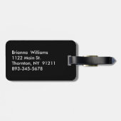 水玉模様シルバーミセス荷物タグ ラゲッジタグ (裏面横)