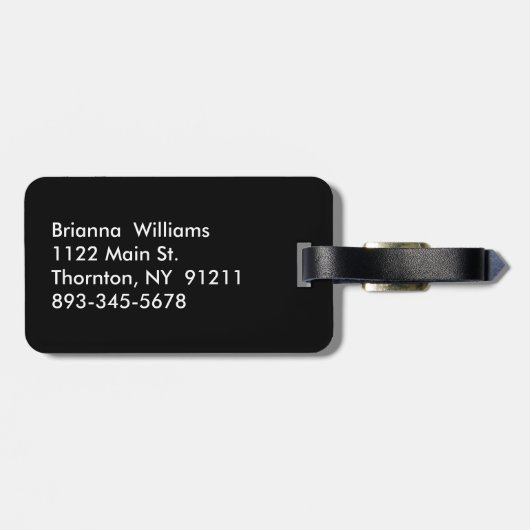 水玉模様シルバーミセス荷物タグ ラゲッジタグ (裏面横)