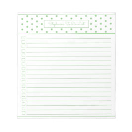 水玉模様シンプル1段目のチェックリスト ノートパッド