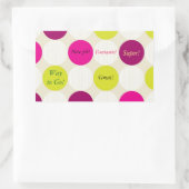 水玉模様シール 長方形シール (バッグ)