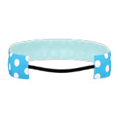 水玉模様スカイブルーとホワイトパターン アスレチックヘッドバンド (裏面)
