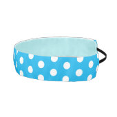 水玉模様スカイブルーとホワイトパターン アスレチックヘッドバンド (右)