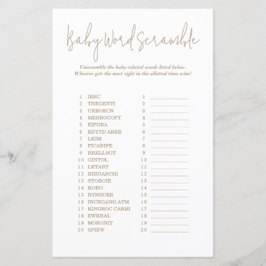 水玉模様スクランブル動物赤ちゃんシャワーゲーム (正面)