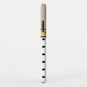 水玉模様スタイリッシュライトトープ，金ゴールド，白，黒 Case-Mate iPhoneケース (裏面/右)